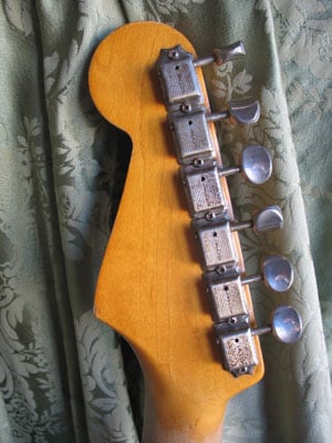 1963 Stratocaster Headstock Back