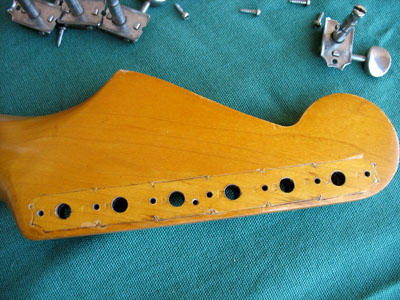 1963 Stratocaster Headstock Back