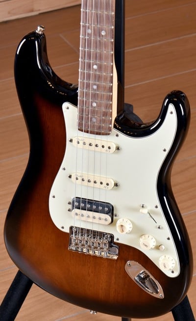 American Deluxe Mahogany Stratocaster Body front