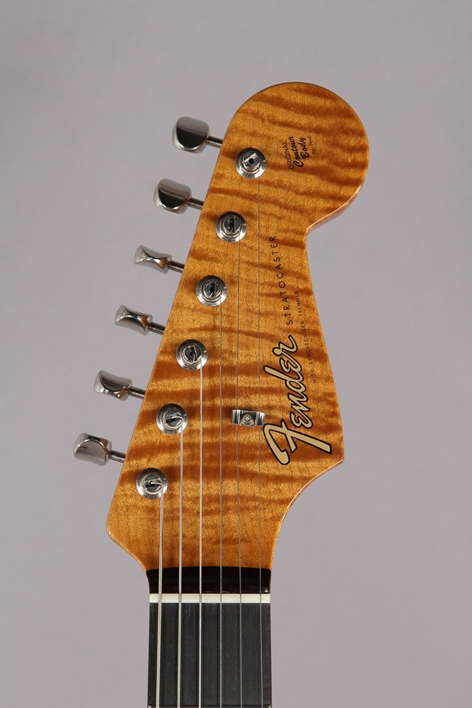 Artisan Spalted Maple Stratocaster headstock