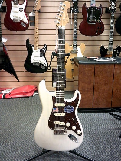 American Deluxe Ash Stratocaster front