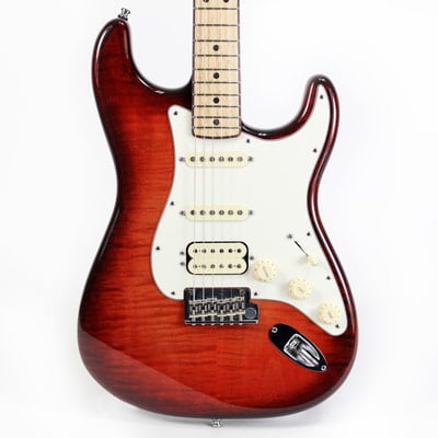 Fender Select Stratocaster HSS Exotic Maple Flame Body Front