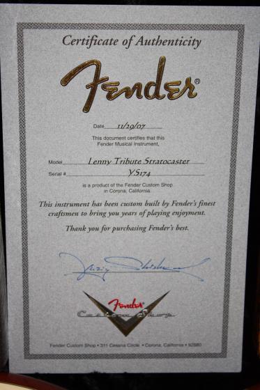 SRV Lenny Certificate