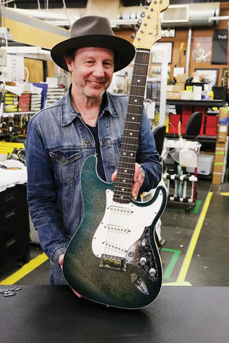 Mark Kendrick with his Founders Design Stratocaster