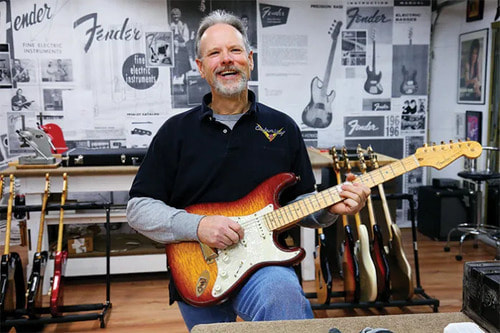 J.W. Black with his Founders Design Stratocaster