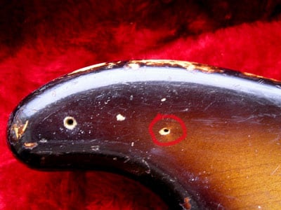 1957 Stratocaster Nail Holes