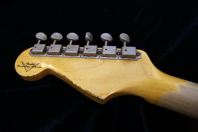 1956 Heavy Relic Stratocaster Headstock Back