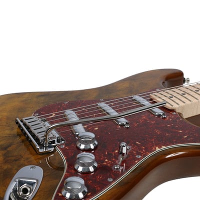 Spalted Maple Top Stratocaster body side
