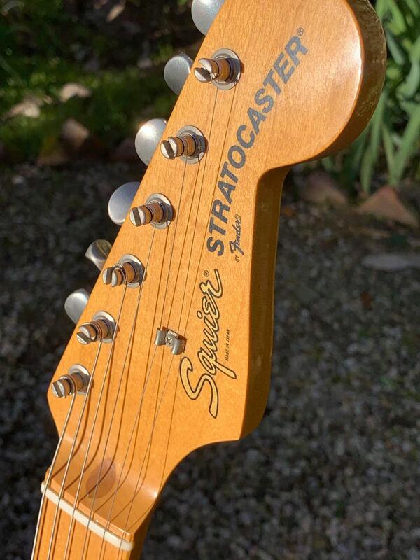 Squier '57 Vintage Stratocaster headstock decals