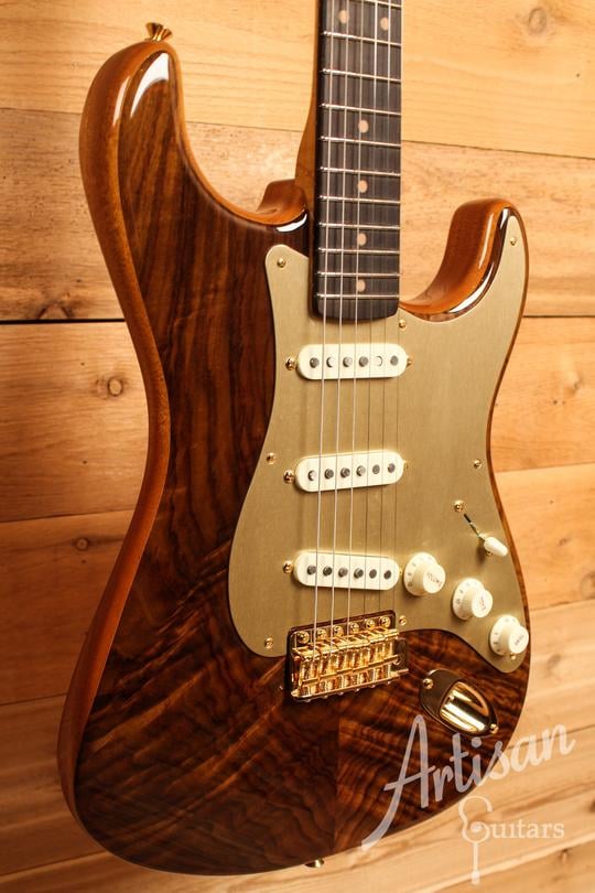 Artisan Figured Rosewood Stratocaster body side