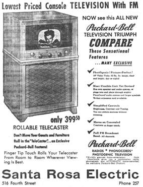 La televisione Tele Caster della Packard-Bell
