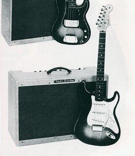 Catalogo del 1959/1960: stranamente c'è il walnut plug sulla nuova Stratocaster con tastiera in palissandro!