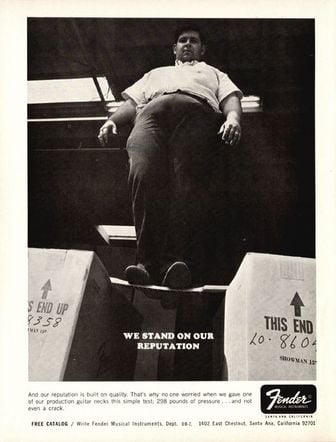 We Stand on our reputation advert, 1967