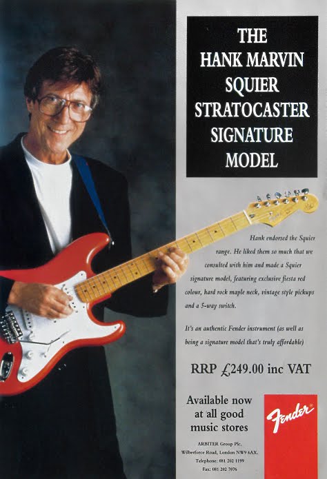 1993 - Squier Hank Marvin Stratocaster UK advert
