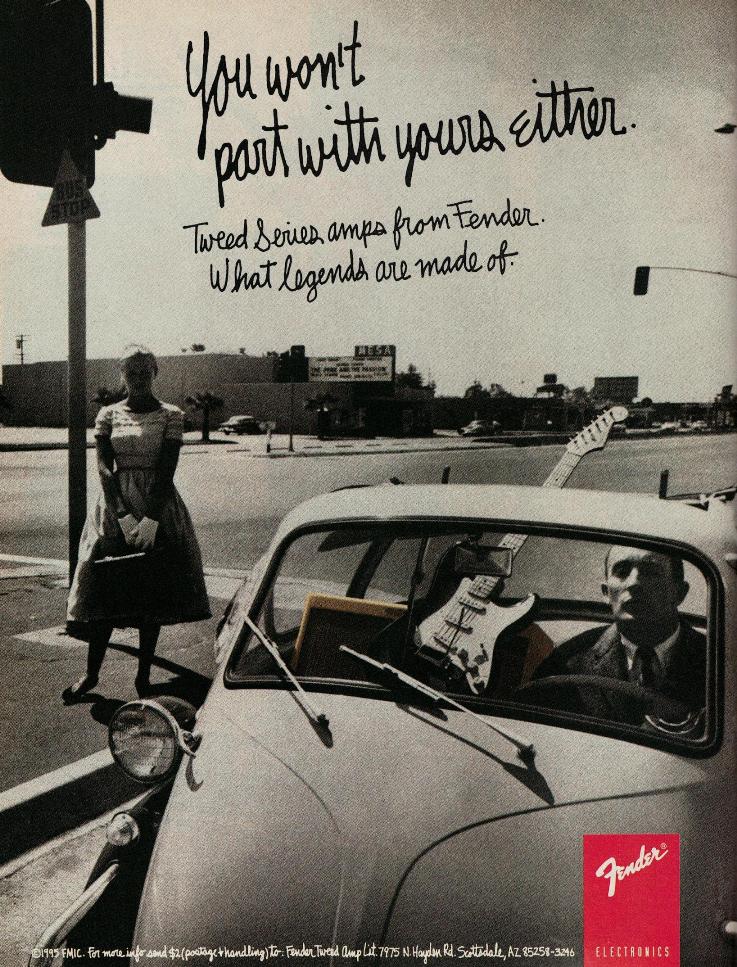 You won't part with yours either advert reissued on Fender Frontline, 1995 ca.