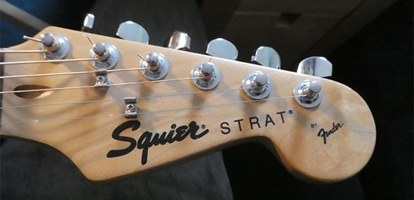 Tradition Strat headstock with Fender logo on the ball of the headstock