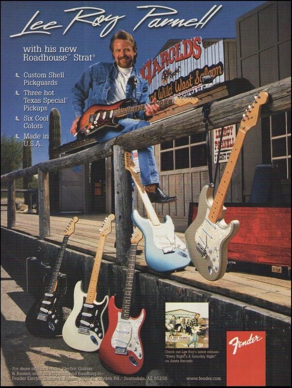 Fender The World's Favorite Flying Machine Stratocaster 1973 Advertising Poster 