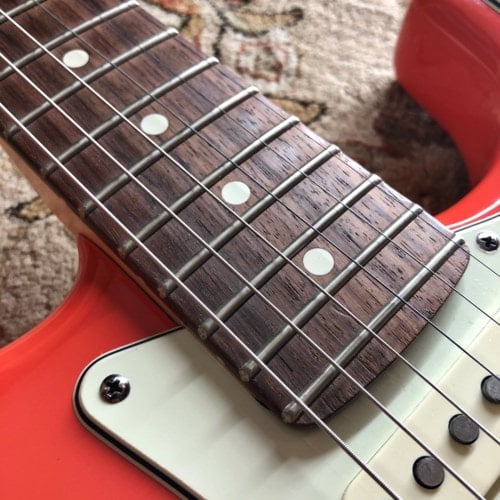 American Stratocaster Fiesta Red matching headstock Detail