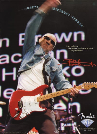 2006 - Pete Townshend, Fender 60th anniversary advert