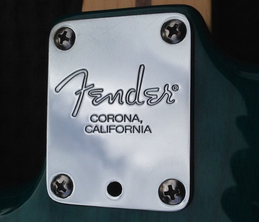 Fender Corona California neck plate appeared for the first time in 1998