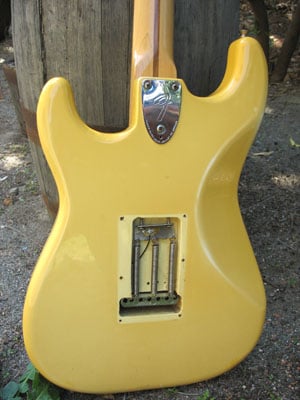 1972 Stratocaster Body Back