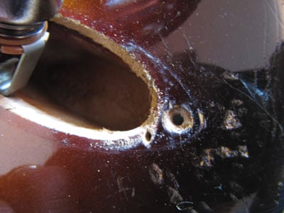 1959 Stratocaster Nail Hole