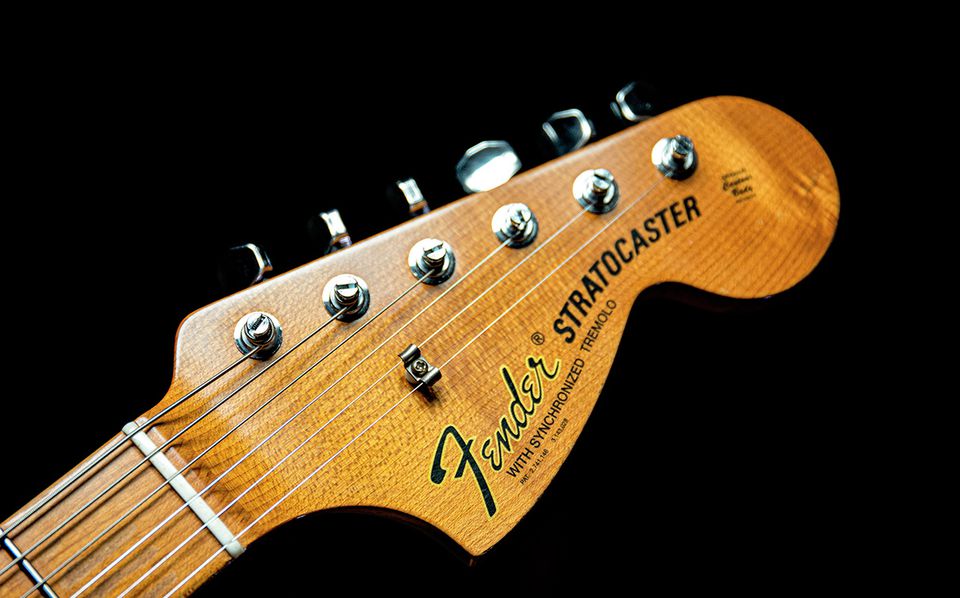 Todd Krause '68 Stratocaster Relic Headstock front