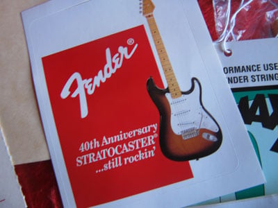 40th Anniversary stratocaster Case Candy
