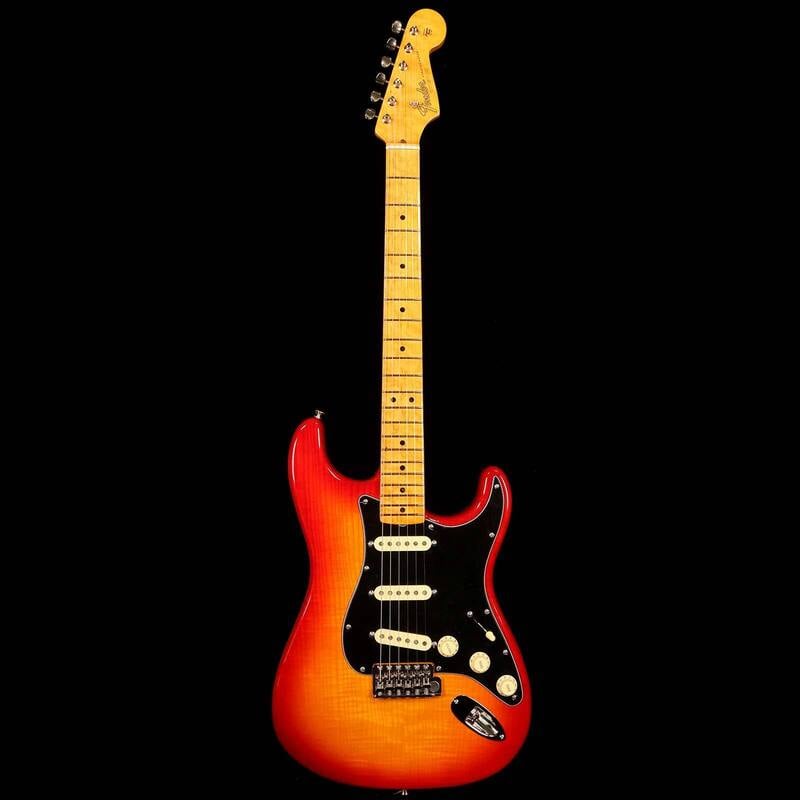 Rarities Flame Ash Top Stratocaster front
