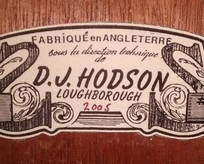 Hodson 503 SR headstock serial number