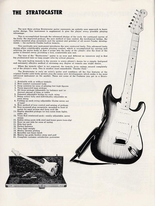 Uno dei primi advertisement della Stratocaster