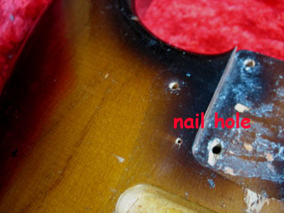 1955 Stratocaster Nail Hole