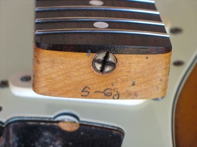1960 Stratocaster Neck date