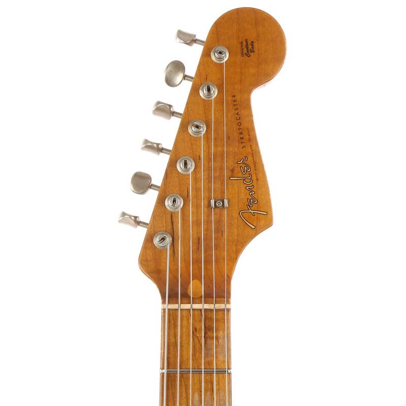 55 Dual Mag Strat relic Headstock front