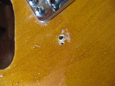 1959 Stratocaster Nail Hole