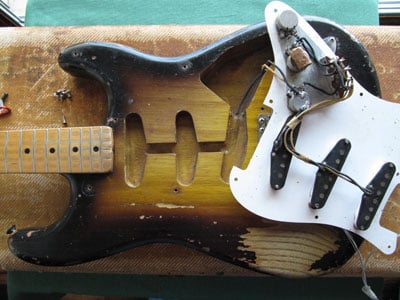 
1956 Stratocaster Under the Hood