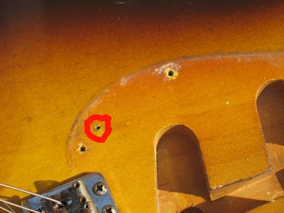 1960 Stratocaster Nail Hole