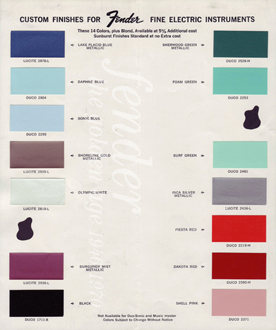 1961 color chart