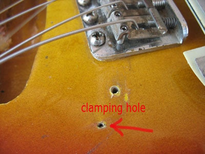 1963 Stratocaster Nail Hole