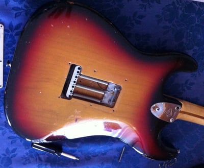 1972 Stratocaster Body Back