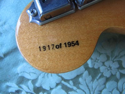 40th Anniversary stratocaster Serial Number