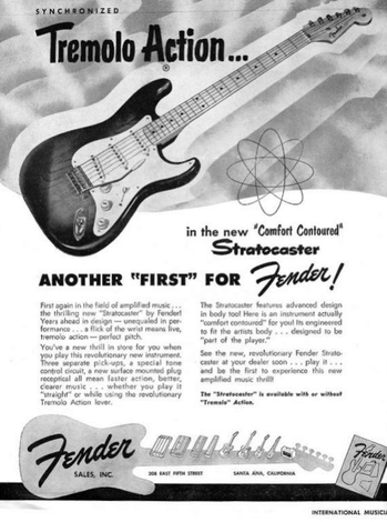1954 - Stratocaster ad sull'International Musician