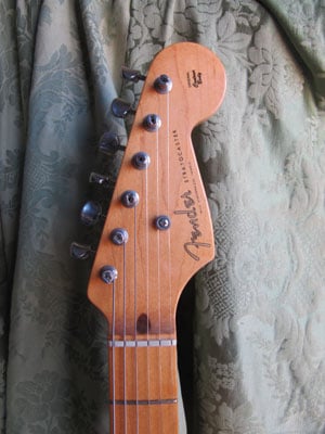 40th Anniversary stratocaster Headstock front