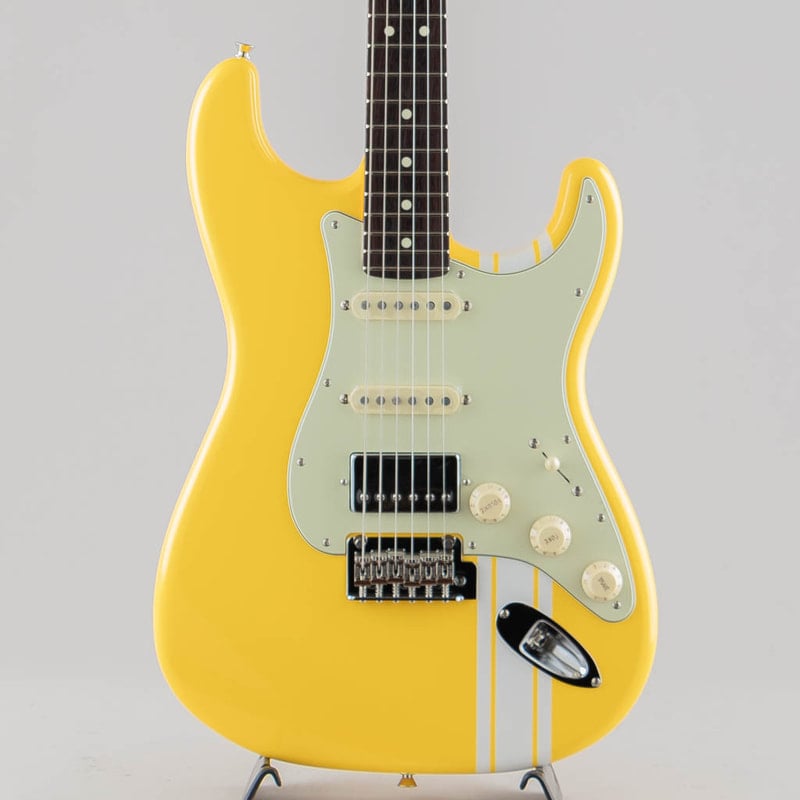 Made in Japan Hybrid II Stratocaster HSS Graffiti Yellow w/Competition Stripes