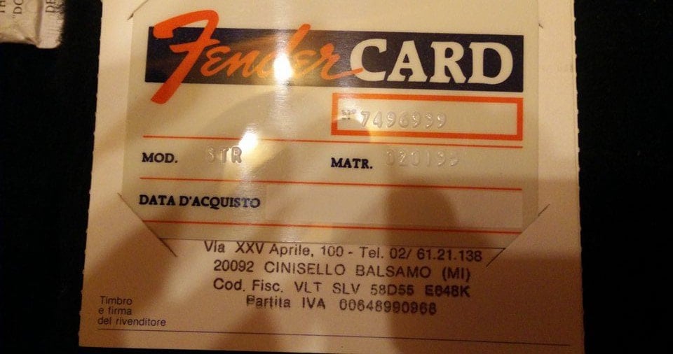 US Contemporary Stratocaster fender card