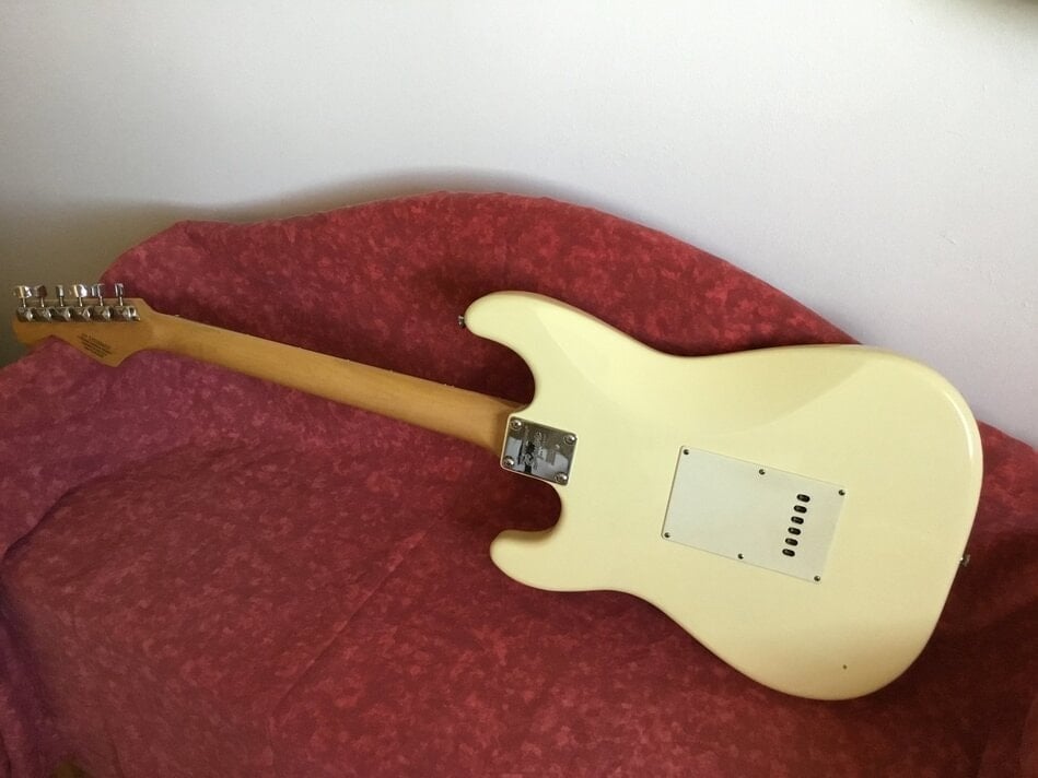 One of the very first Squier Bullet Strat made in China in 2002