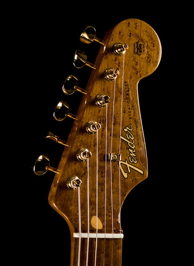 Spalted Maple Artisan Stratocaster headstock