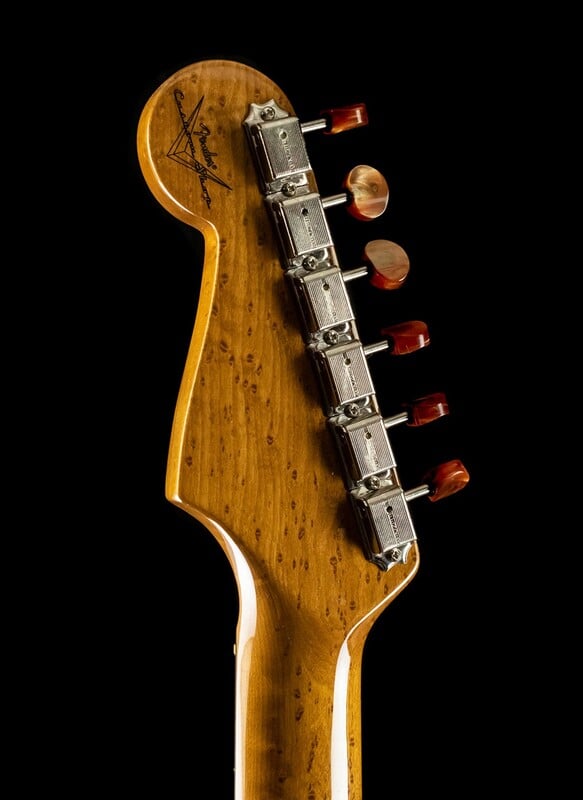 Artisan Koa Thinline Stratocaster headstock back