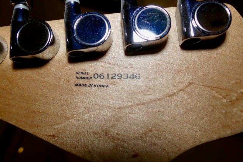All numerals Korean Strat serial number
