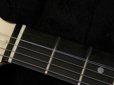 White Pearl American Deluxe Stratocaster fretboard